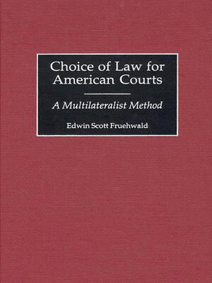cover image of Choice of Law for American Courts